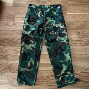 Vintage Camouflage Military Pants